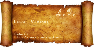 Leier Vivien névjegykártya