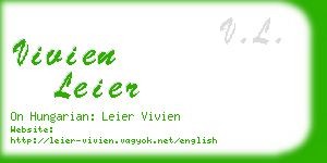 vivien leier business card